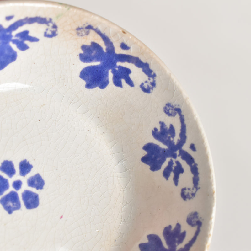 Vintage Dinette (Play Food) Blue Flower Small Deep Plate A