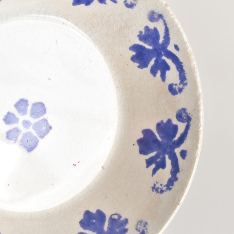 Vintage Dinette (Play Food) Blue Flower Small Deep Plate A