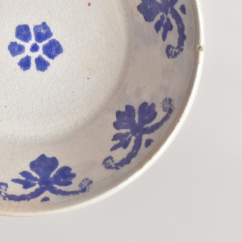 Vintage Dinette (Play Food) Blue Flower Small Deep Plate A