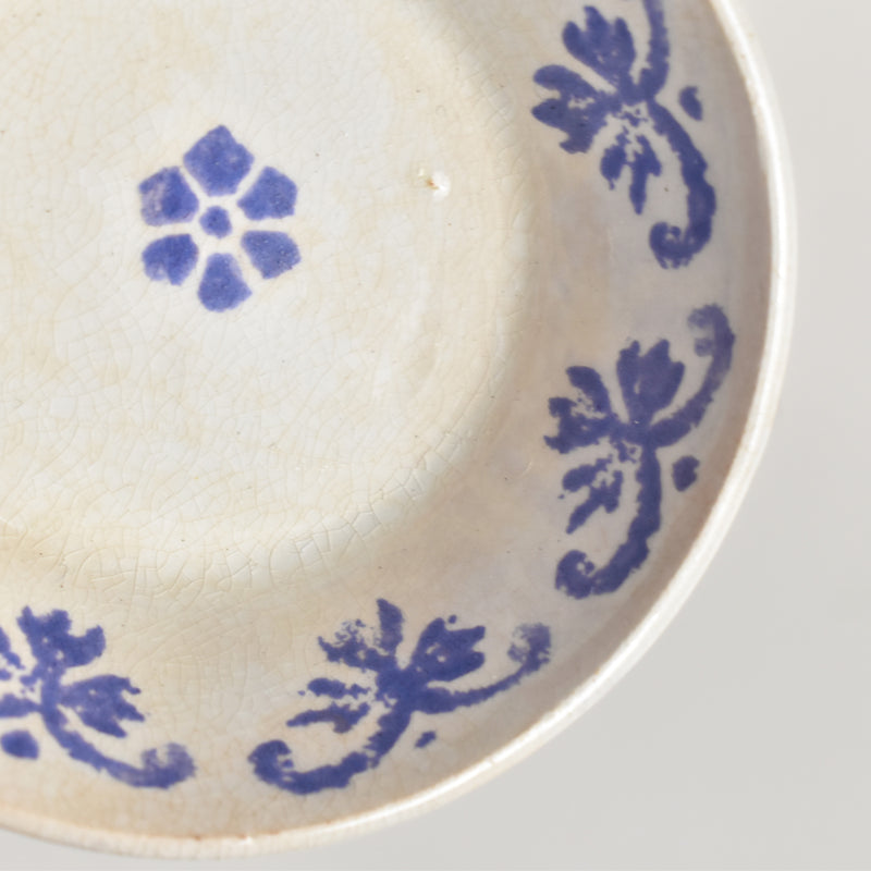 Vintage Dinette Blue Flower Small Deep Dish B