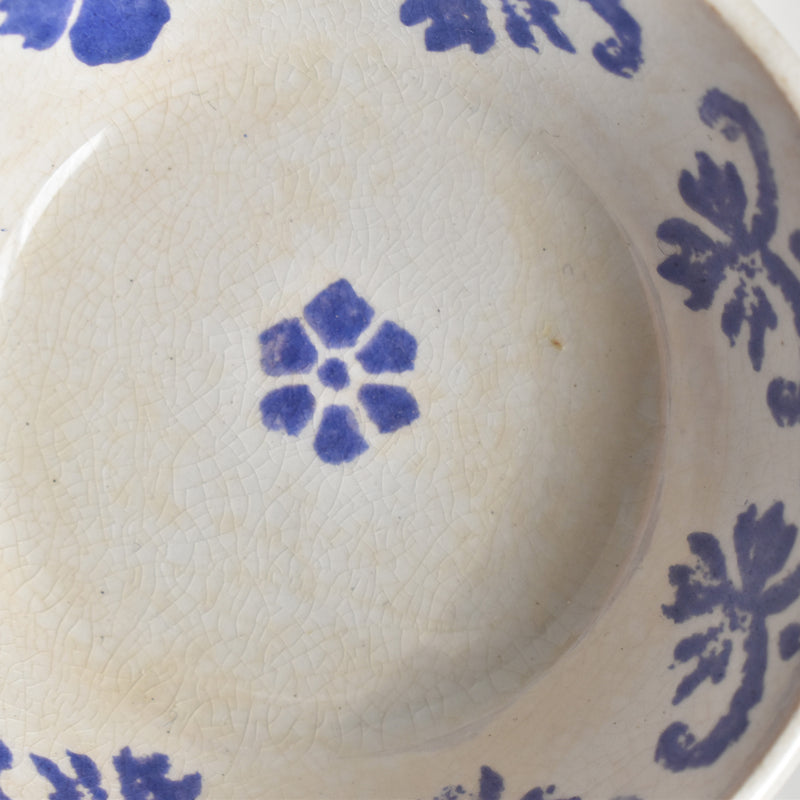 Vintage Dinette Blue Flower Small Deep Dish B
