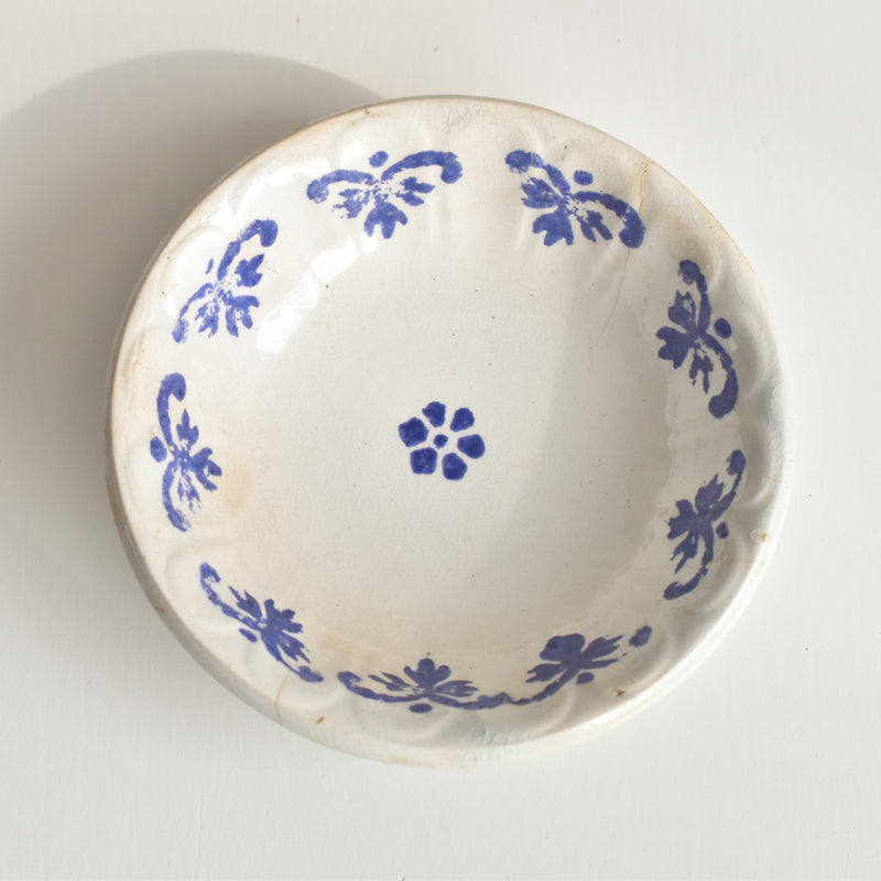 Vintage Dinette (Play Food) Blue Flower Deep Plate