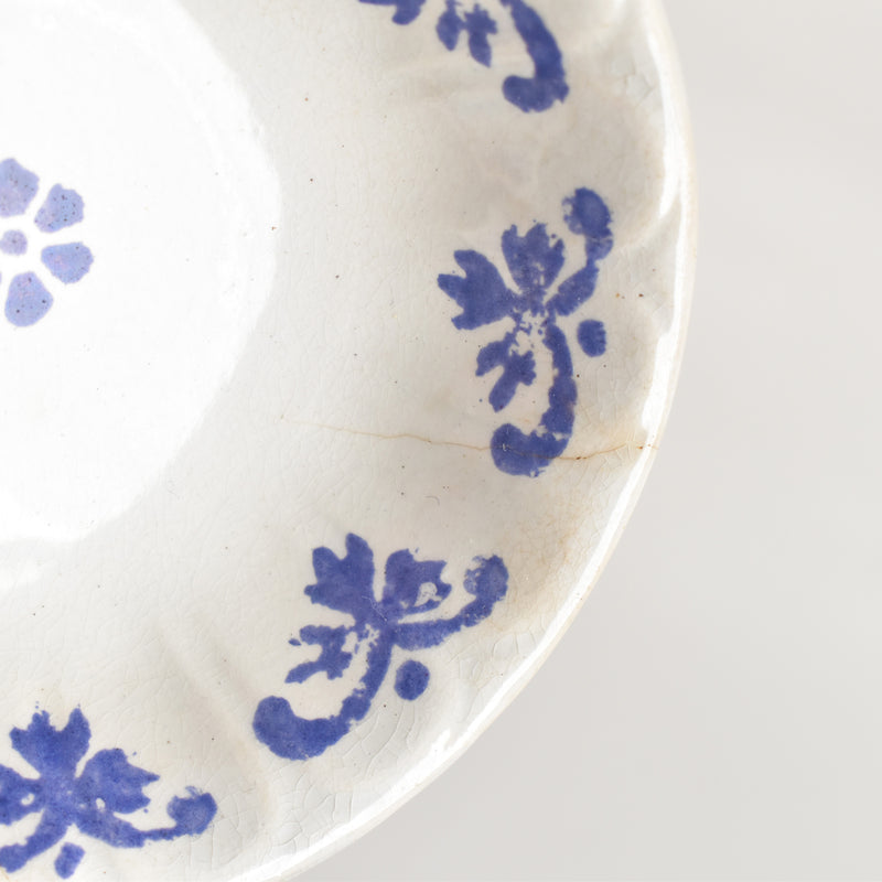 Vintage Dinette (Play Food) Blue Flower Deep Plate