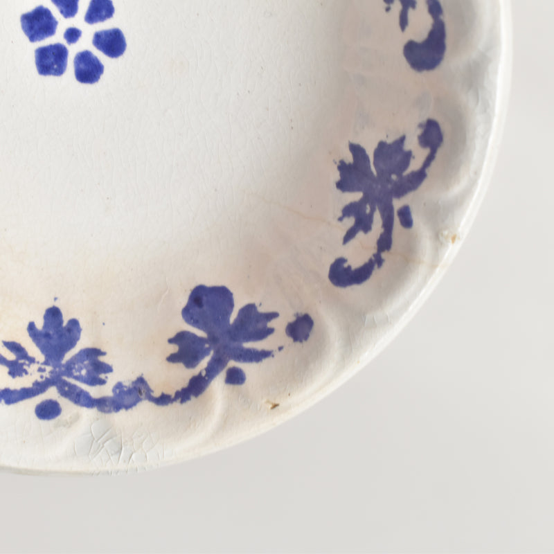 Vintage Dinette (Play Food) Blue Flower Deep Plate
