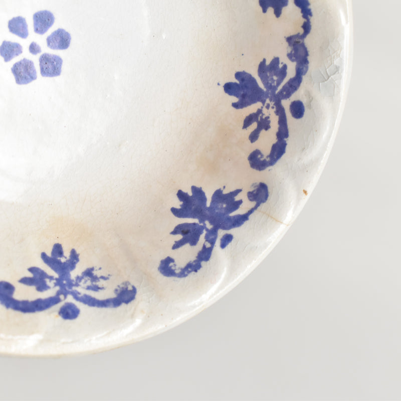 Vintage Dinette (Play Food) Blue Flower Deep Plate