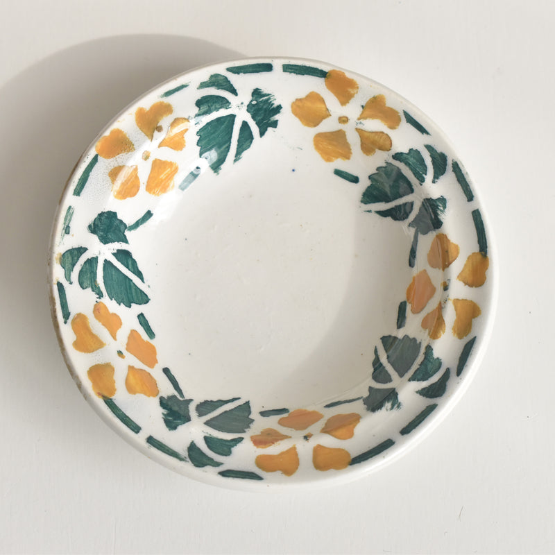 Vintage Dinette (Play Food) Yellow Flower Deep Plate A