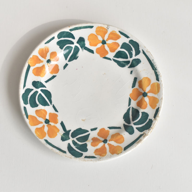 Vintage Dinette (Play Food) Yellow Flower Plate