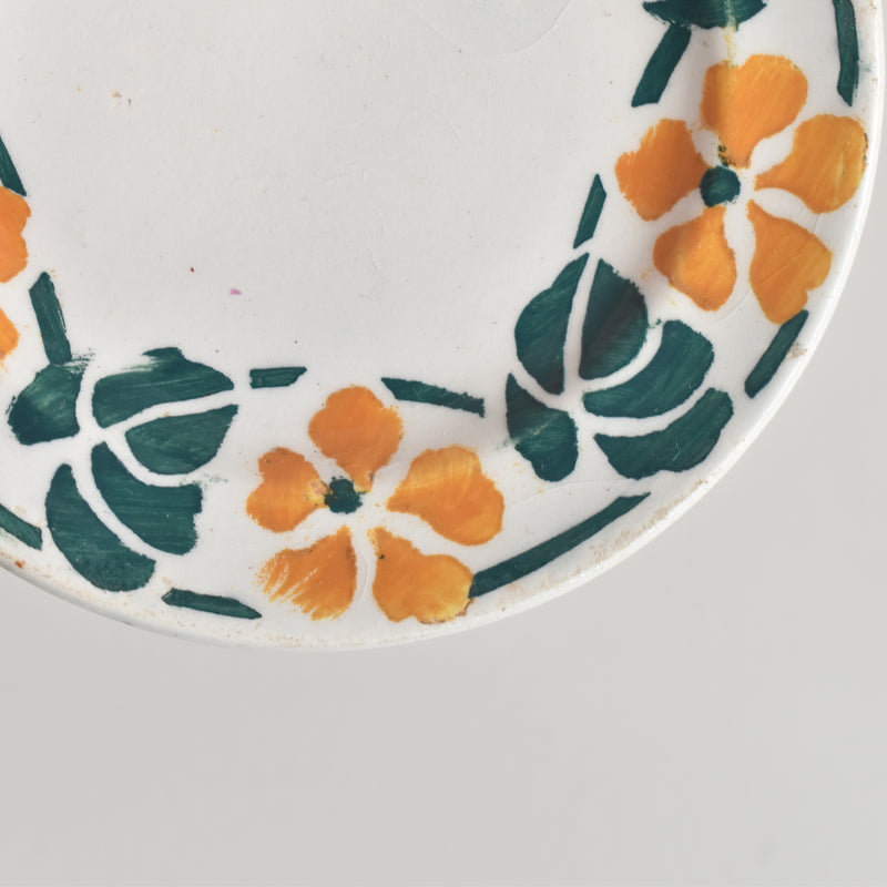 Vintage Dinette (Play Food) Yellow Flower Plate