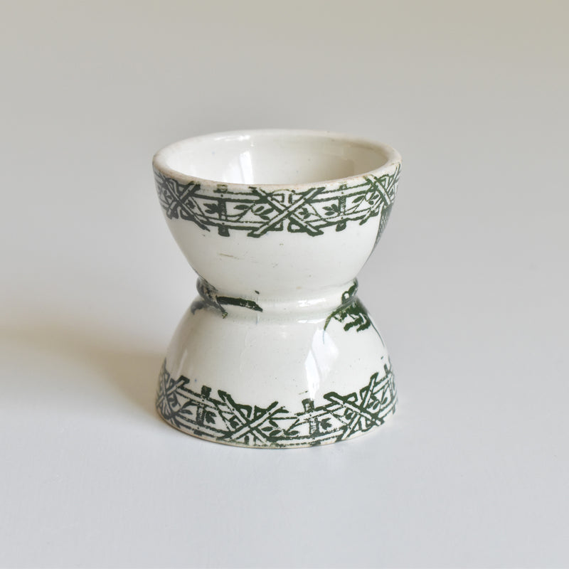 Antique Egg Cup (Coquetier) Diabolo Dragonfly