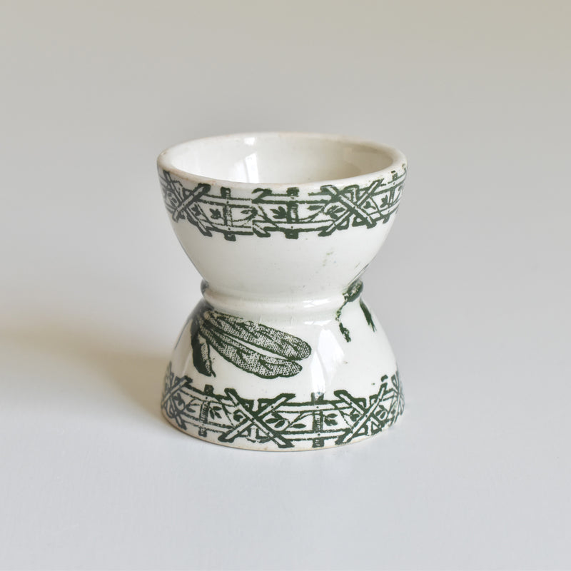 Antique Egg Cup (Coquetier) Diabolo Dragonfly