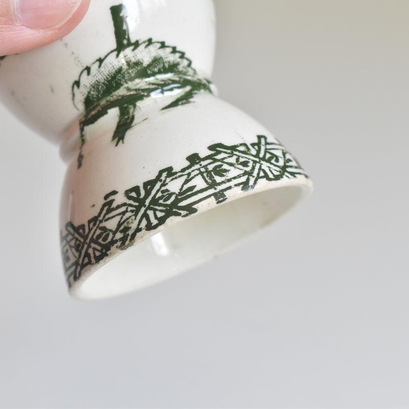 Antique Egg Cup (Coquetier) Diabolo Dragonfly