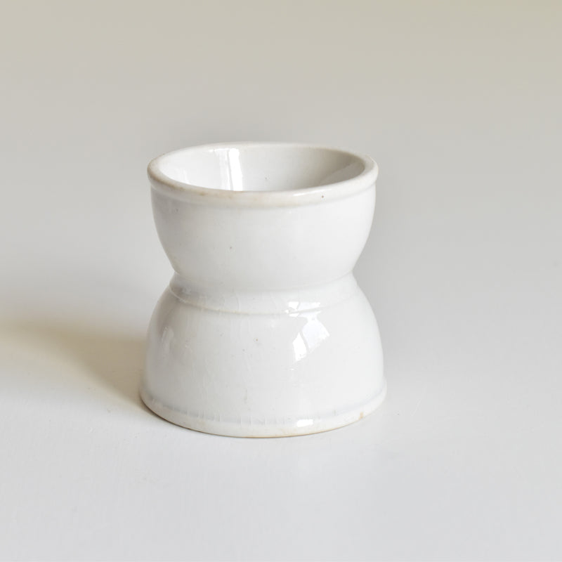 Antique Egg Cup (Coquetier) Diabolo White A