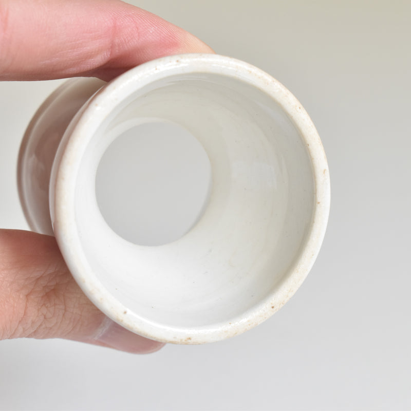 Antique Egg Cup (Coquetier) Diabolo White A