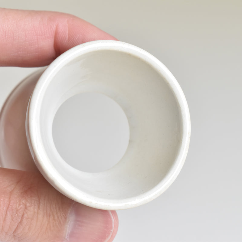 Antique Egg Cup (Coquetier) Diabolo White A