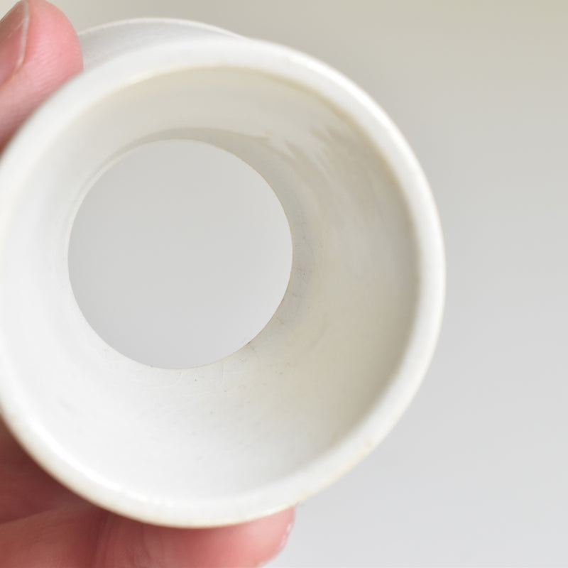 Antique Egg Cup (Coquetier) Diabolo White A