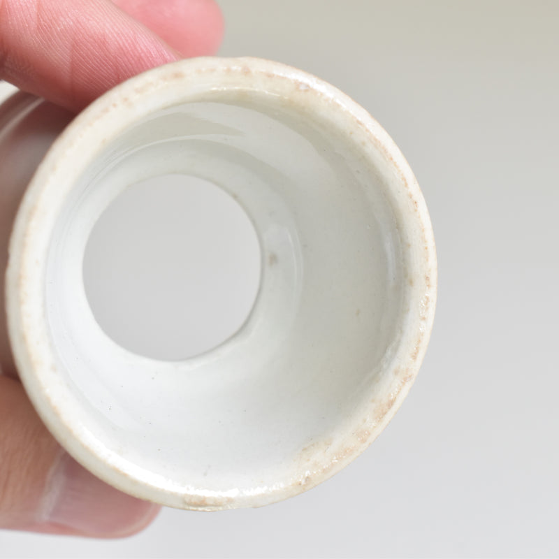 Antique Egg Cup (Coquetier) Diabolo White B