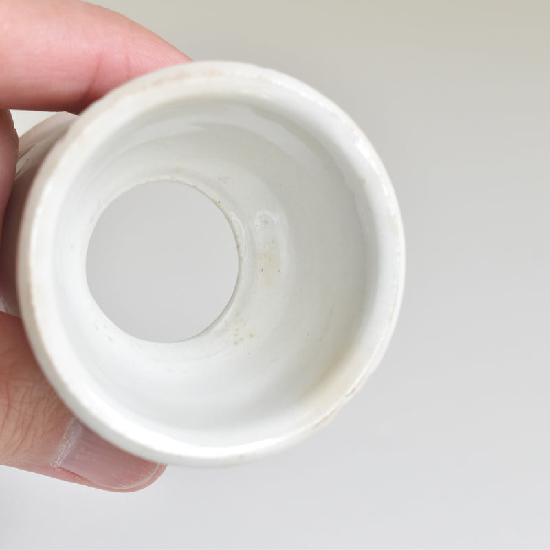 Antique Egg Cup (Coquetier) Diabolo White B