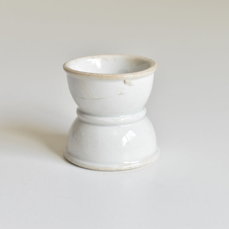 Antique Egg Cup (Coquetier) Diabolo White B