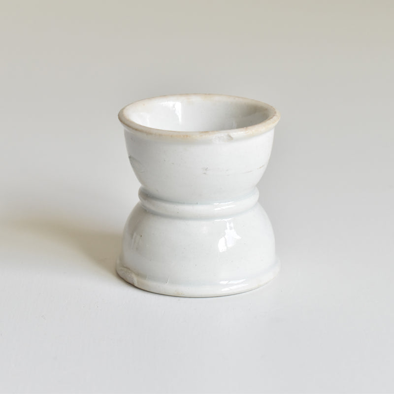 Antique Egg Cup (Coquetier) Diabolo White B