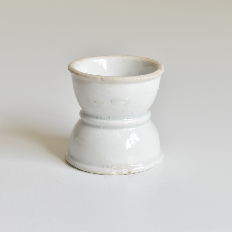 Antique Egg Cup (Coquetier) Diabolo White B
