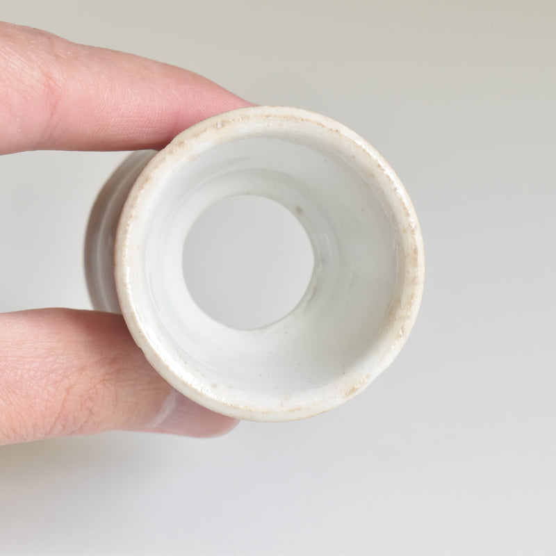 Antique Egg Cup (Coquetier) Diabolo White B
