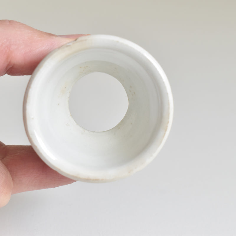 Antique Egg Cup (Coquetier) Diabolo White B