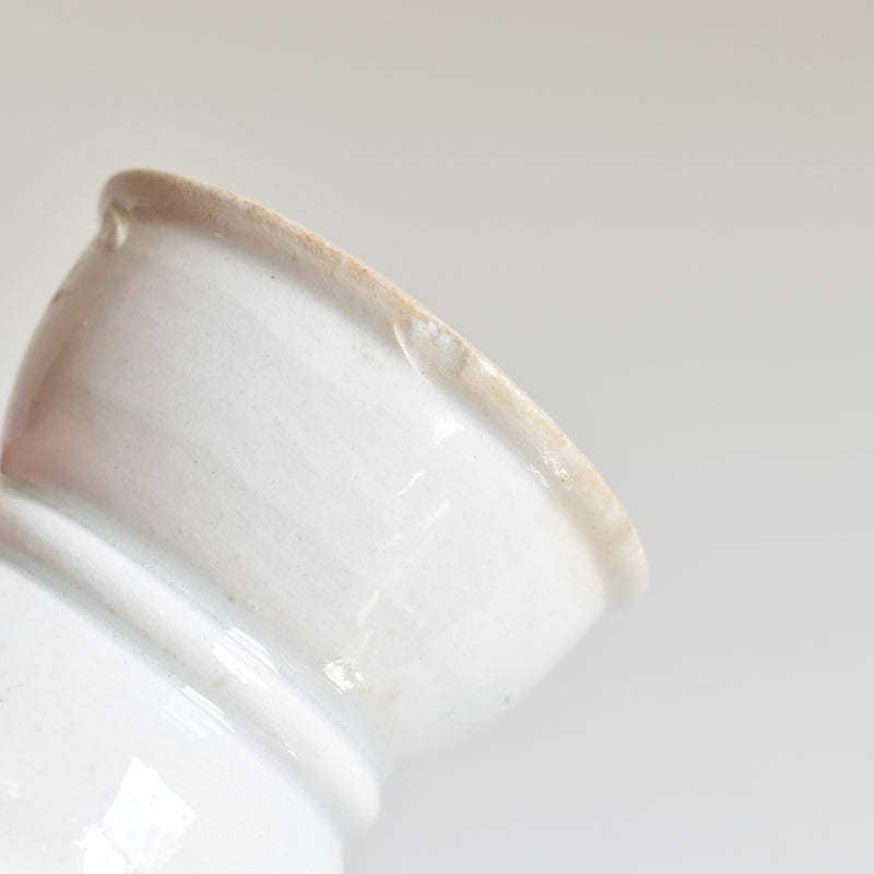 Antique Egg Cup (Coquetier) Diabolo White B