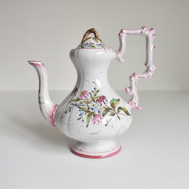Antique Coffee Pot, St. Clément, Emile Gallé, Libellule (Dragonfly)