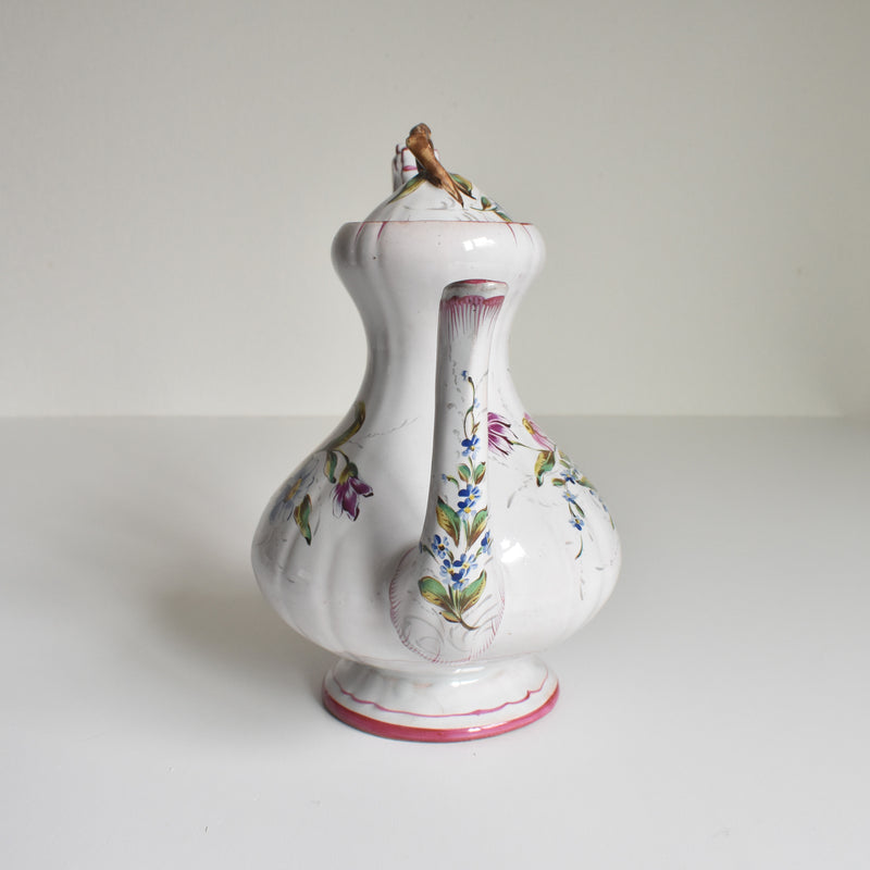 Antique Coffee Pot, St. Clément, Emile Gallé, Libellule (Dragonfly)