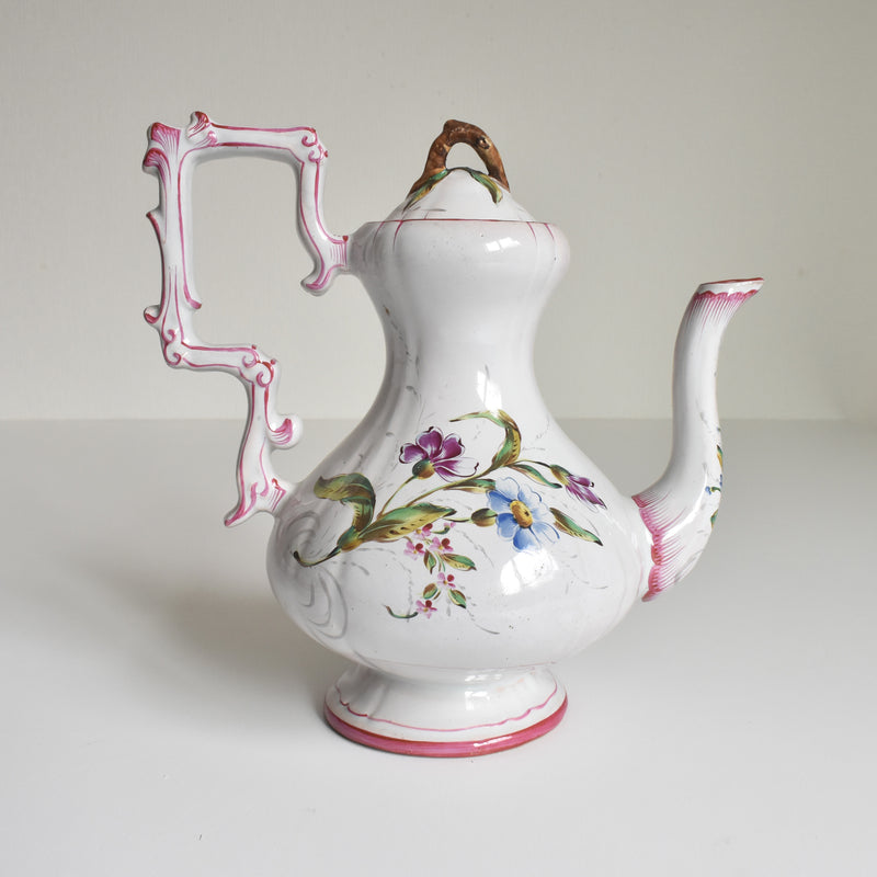 Antique Coffee Pot, St. Clément, Emile Gallé, Libellule (Dragonfly)