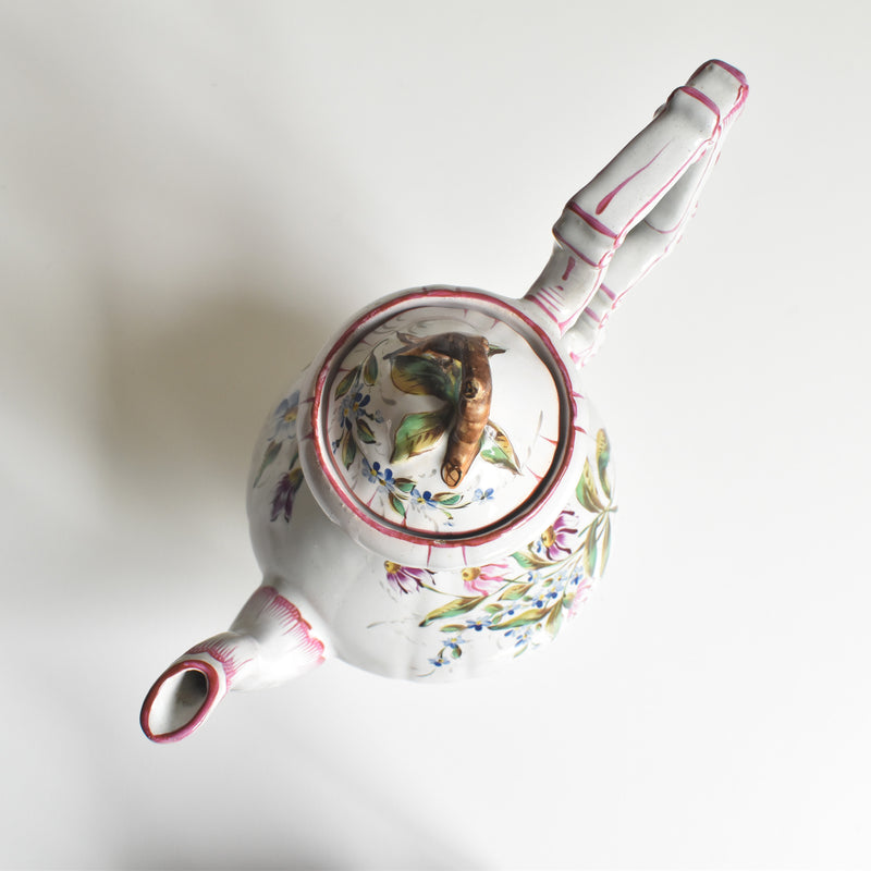 Antique Coffee Pot, St. Clément, Emile Gallé, Libellule (Dragonfly)