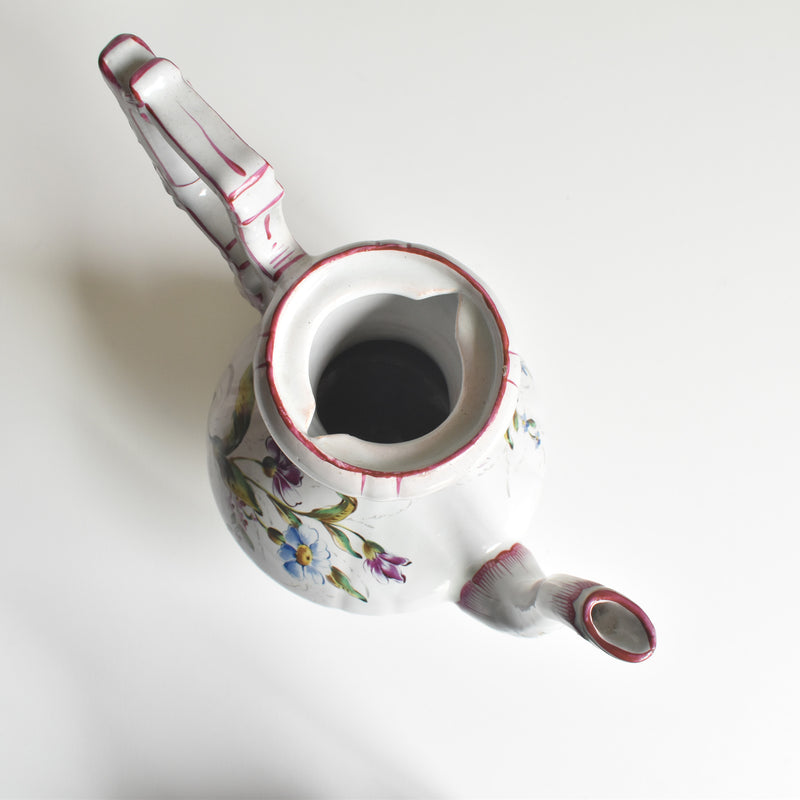 Antique Coffee Pot, St. Clément, Emile Gallé, Libellule (Dragonfly)