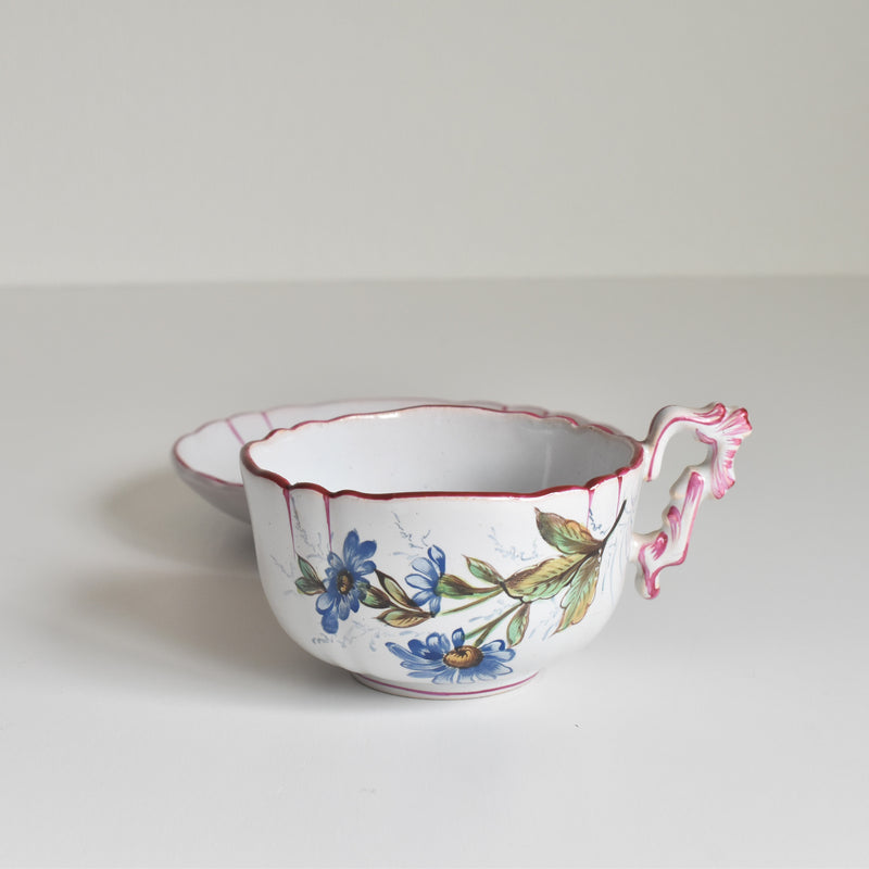 Antique Cup & Saucer St. Clement Emile Gallé Libellule A