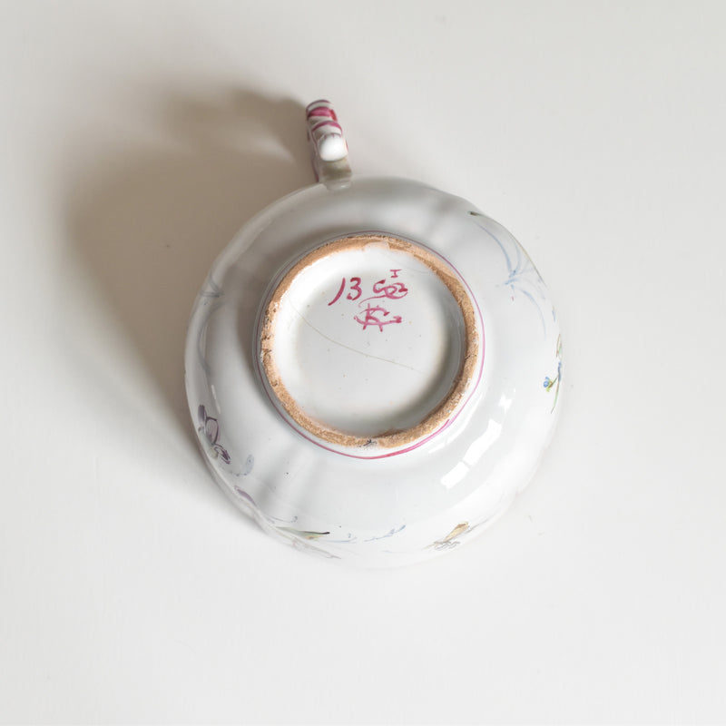 Antique cup & saucer St. Clément Émile Gallé Libellule C