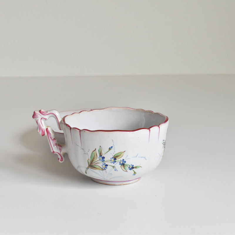 Antique cup & saucer St. Clément Émile Gallé Libellule C