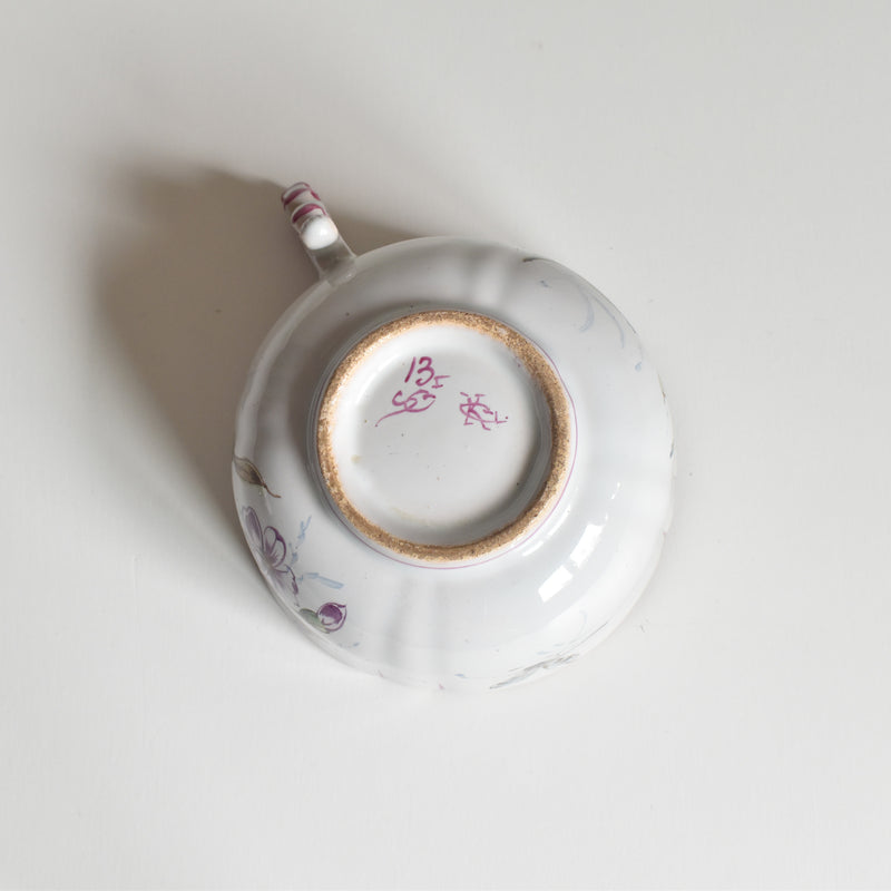 Antique Cup & Saucer St. Clement Emile Gallé Libellule (Dragonfly) D