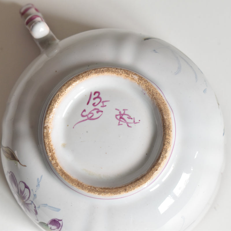 Antique Cup & Saucer St. Clement Emile Gallé Libellule (Dragonfly) D