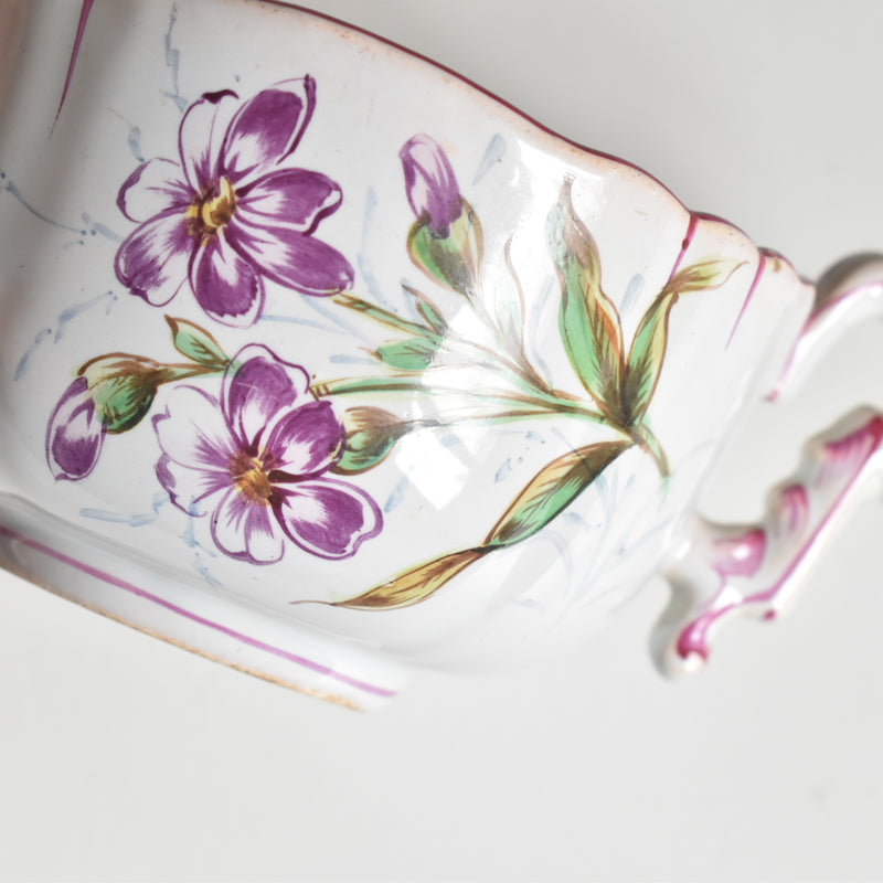 Antique Cup & Saucer St. Clement Emile Gallé Libellule (Dragonfly) D
