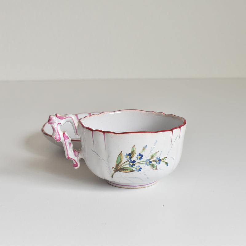 Antique Cup & Saucer St. Clement Emile Gallé Libellule (Dragonfly) D