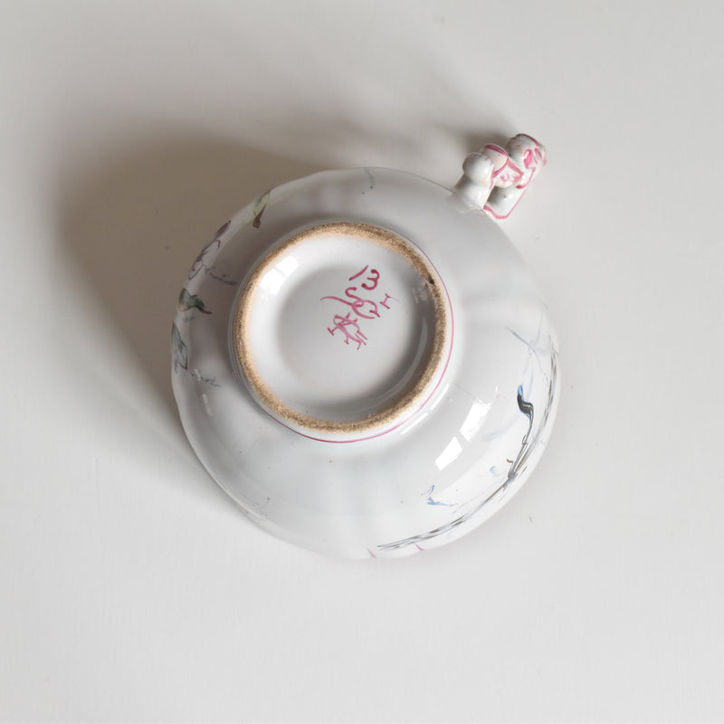 Antique cup & saucer St. Clément Emile Gallé Libellule E