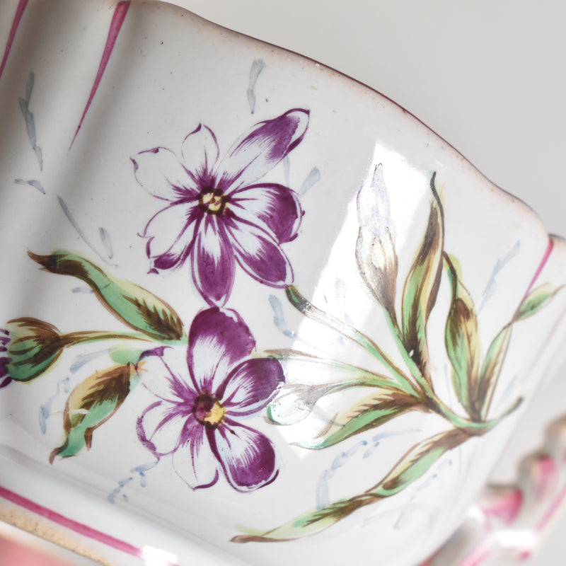 Antique cup & saucer St. Clément Emile Gallé Libellule E