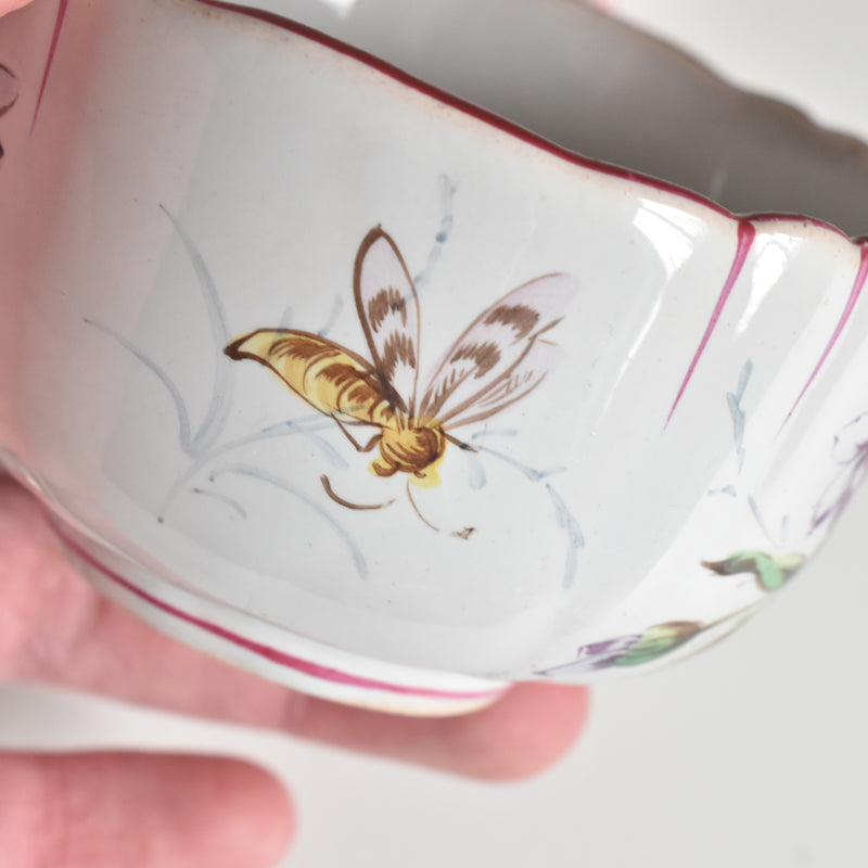 Antique cup & saucer St. Clément Emile Gallé Libellule E