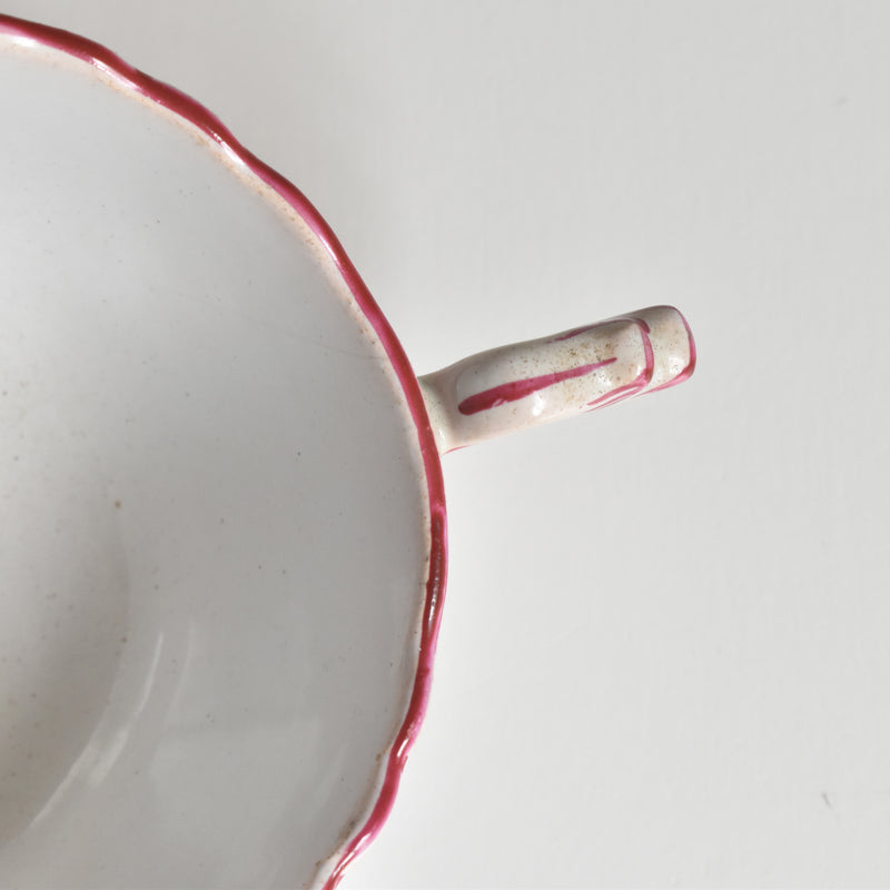 Antique cup & saucer St. Clément Emile Gallé Libellule E