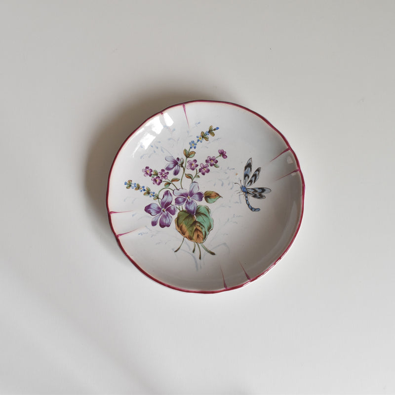 Antique Cup & Saucer St. Clement Emile Gallé Libellule F