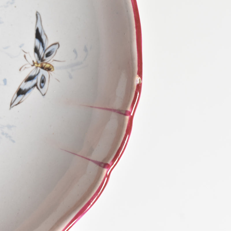 Antique saucer Saint-Clément Émile Gallé Libellule A