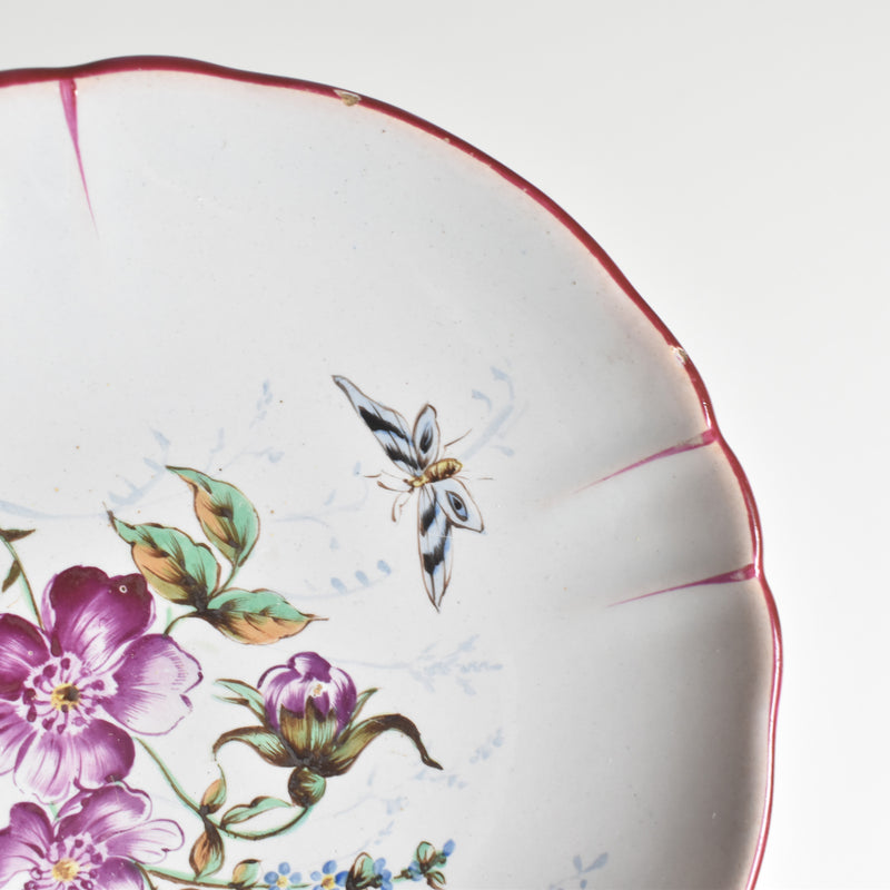 Antique saucer Saint-Clément Émile Gallé Libellule A