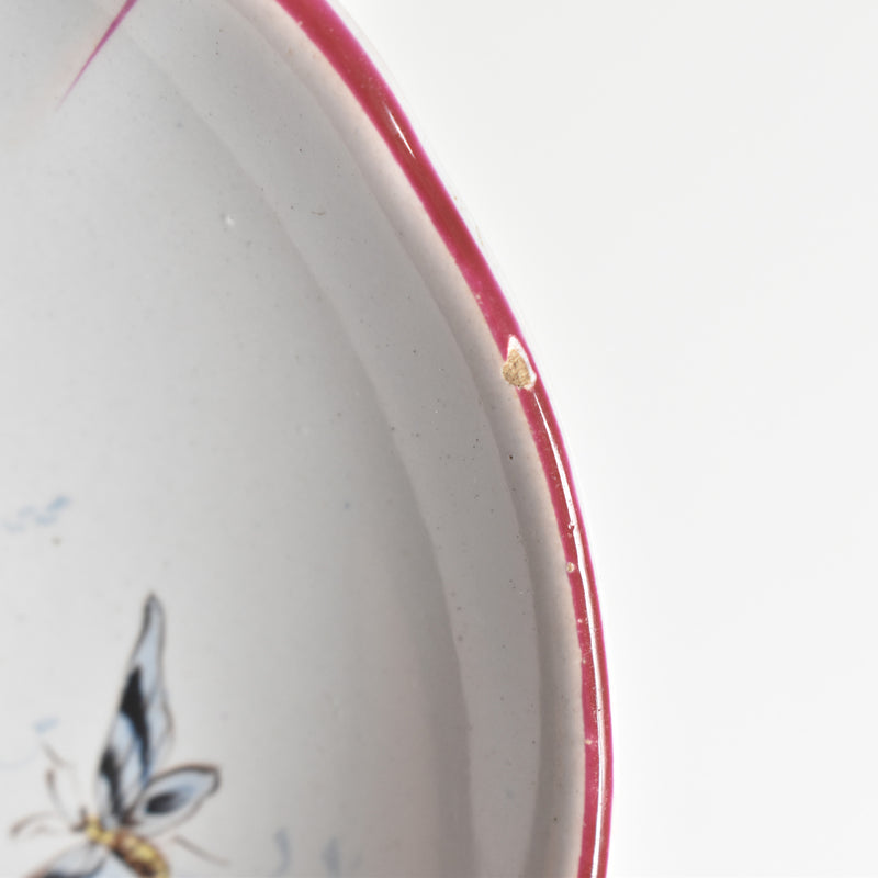 Antique saucer Saint-Clément Émile Gallé Libellule A