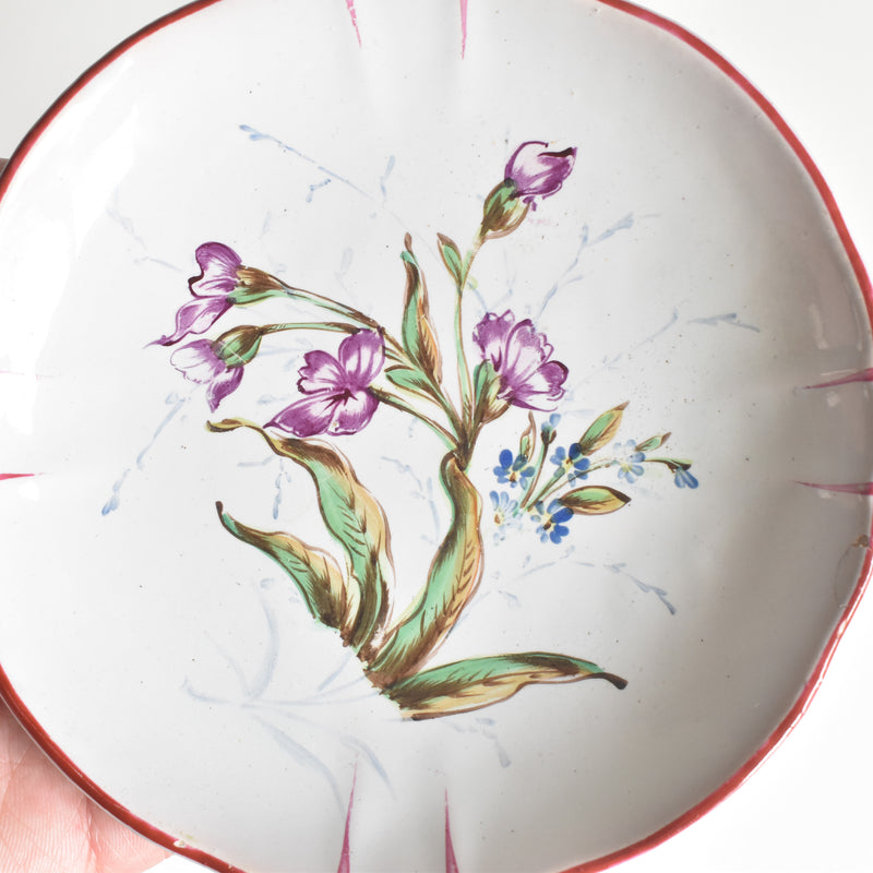 Antique saucer, Saint-Clément, Emile Gallé Libellule (Dragonfly) D
