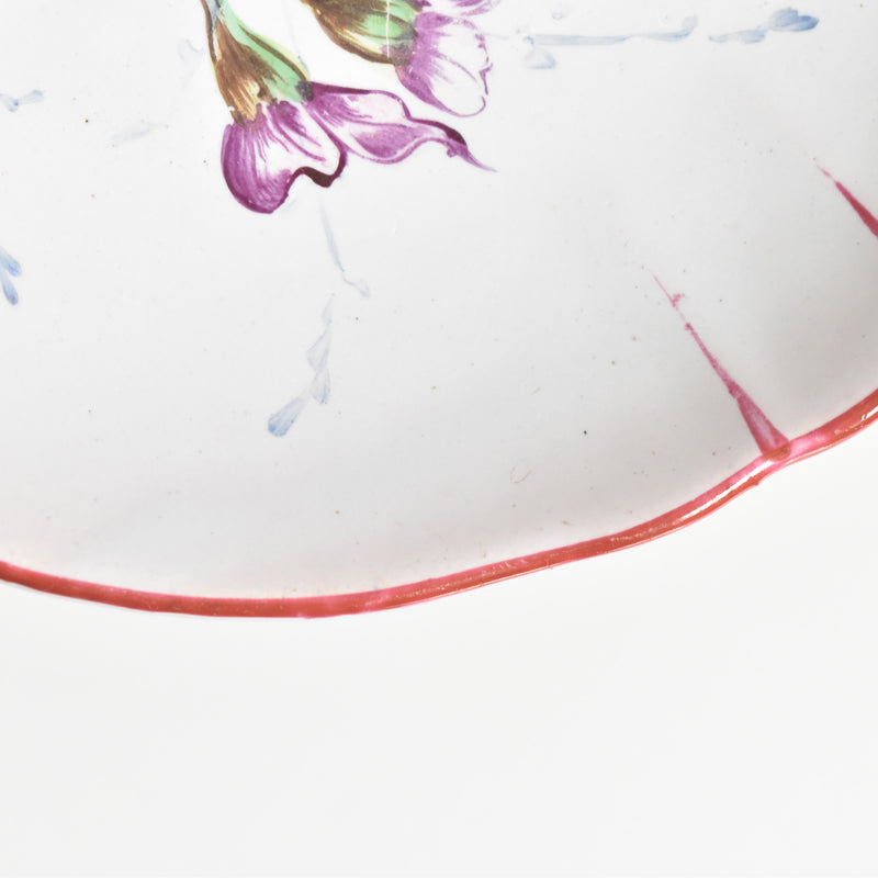 Antique saucer, Saint-Clément, Emile Gallé Libellule (Dragonfly) D