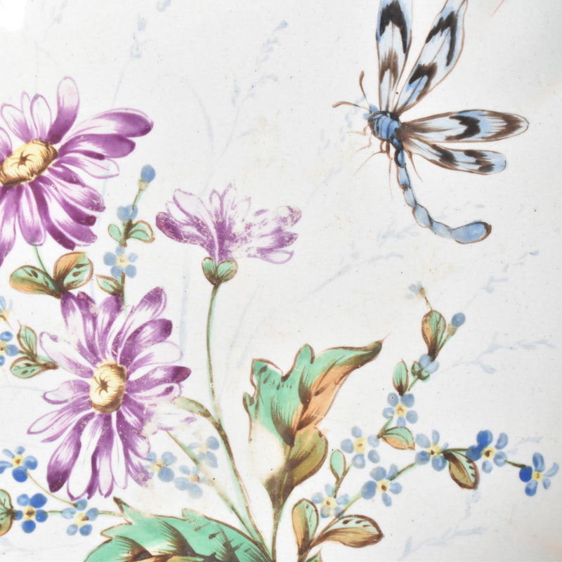 Antique saucer St. Clement Emile Galle Libellule (Dragonfly) E